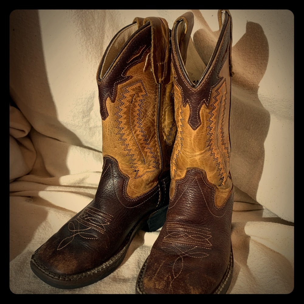 Children’s square toed cowboy boots